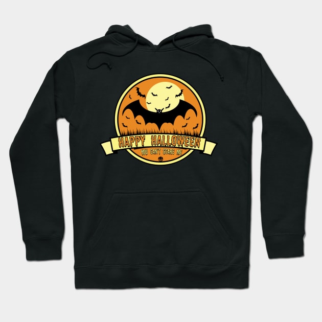 Can't Scare Me October Moonlit Spooky Vampire Bat. Hoodie by Maxx Exchange